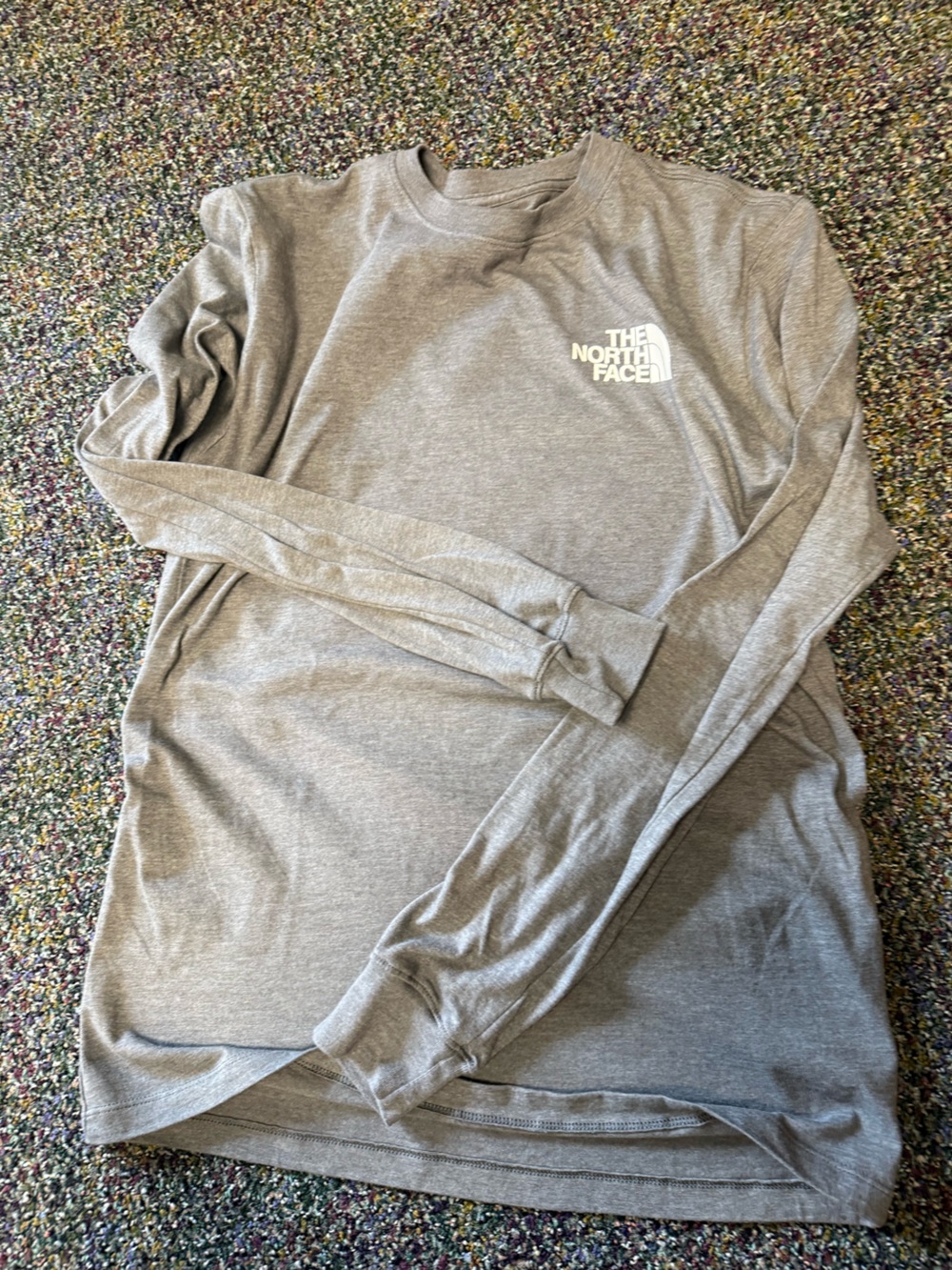 The North Face Gray Long Sleeve Logo Shirt